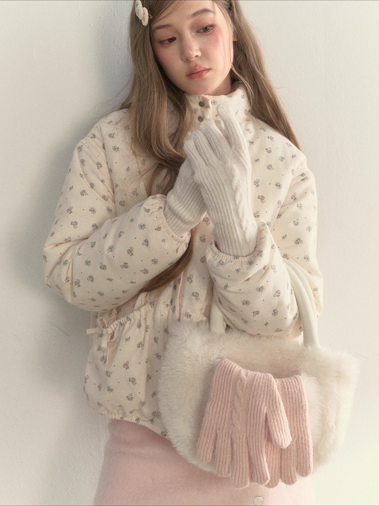 Knit Texture Wool Gloves