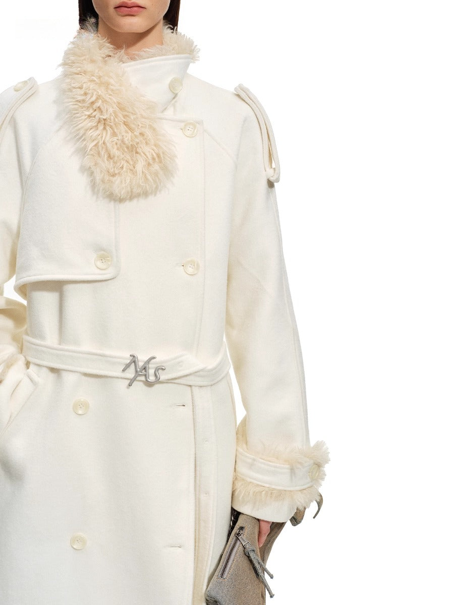 Polar Wool-Blend Belted Coat