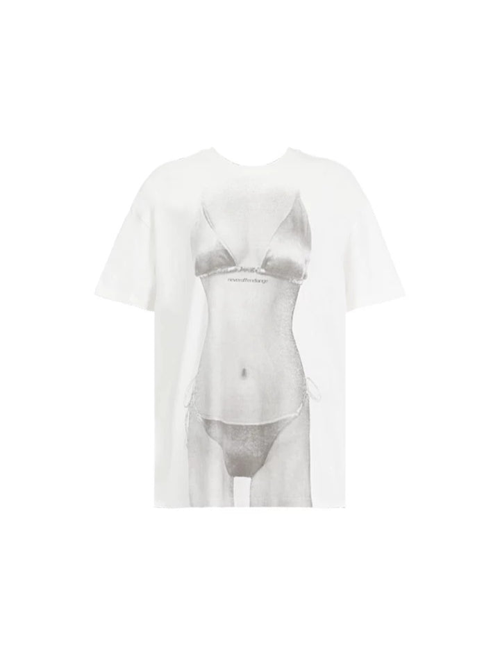 Bikini Print Cotton T-Shirt