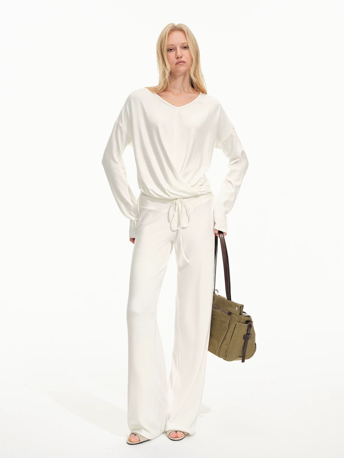 Twist Top & Lounge Pants Set