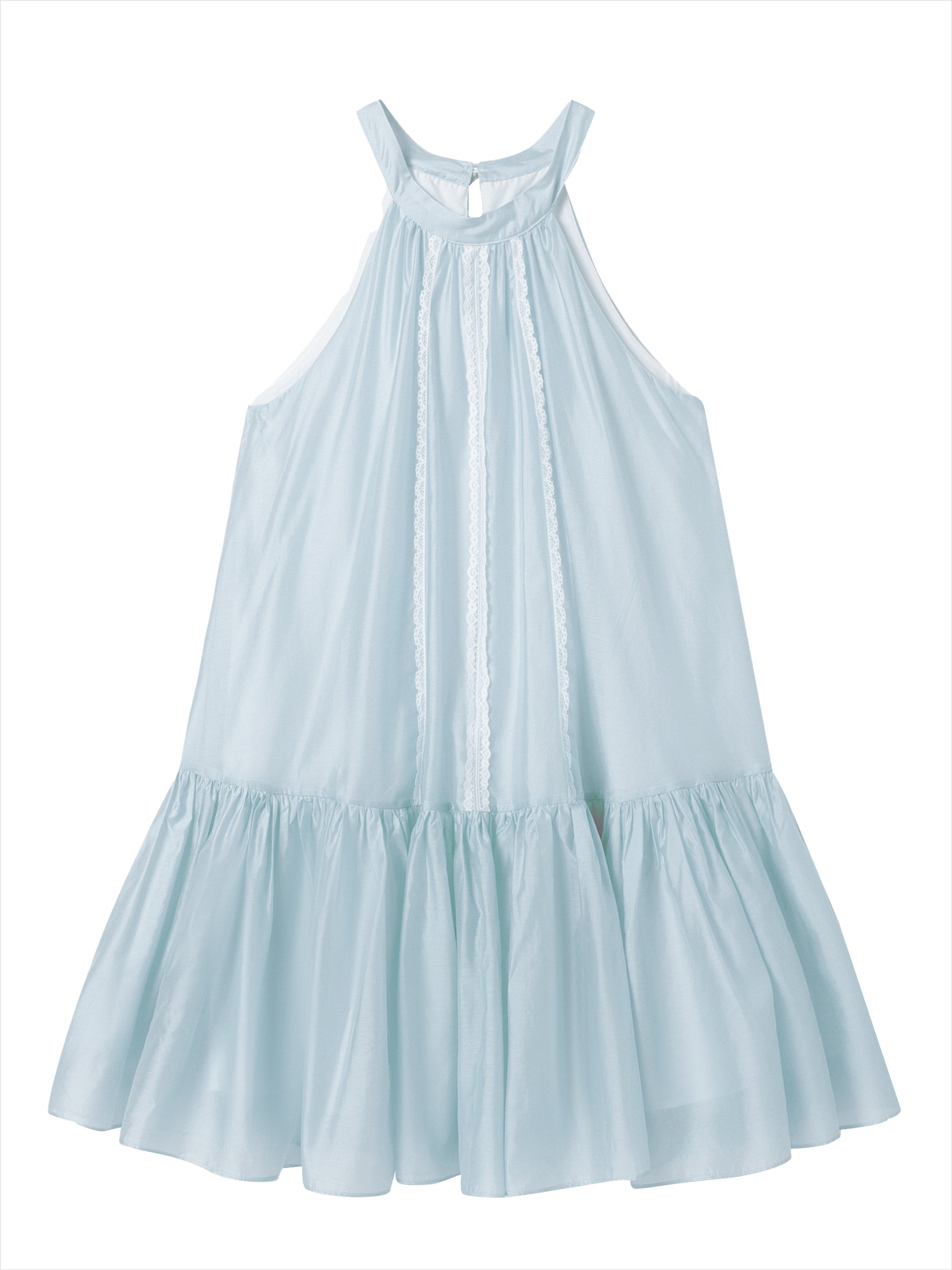 Halter Neck Tencel Lace Beach Dress