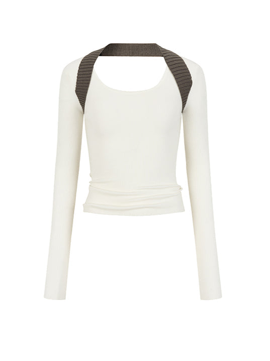 Slim Fit Knit Blouse