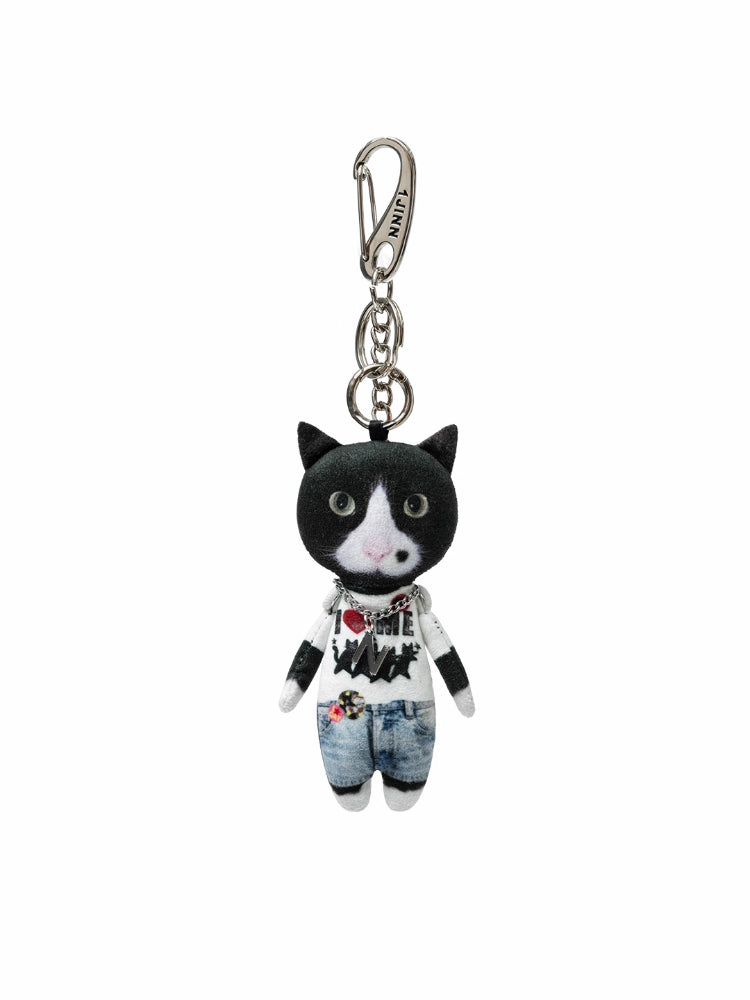 Funny 3D Cat Doll Bag Charm