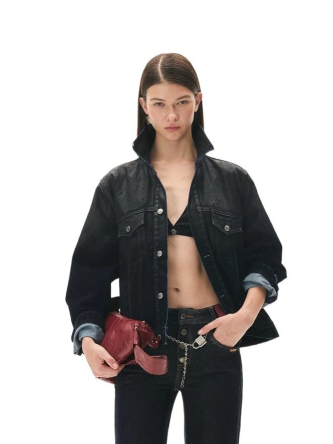 Roscoe Flocked Denim Jacket