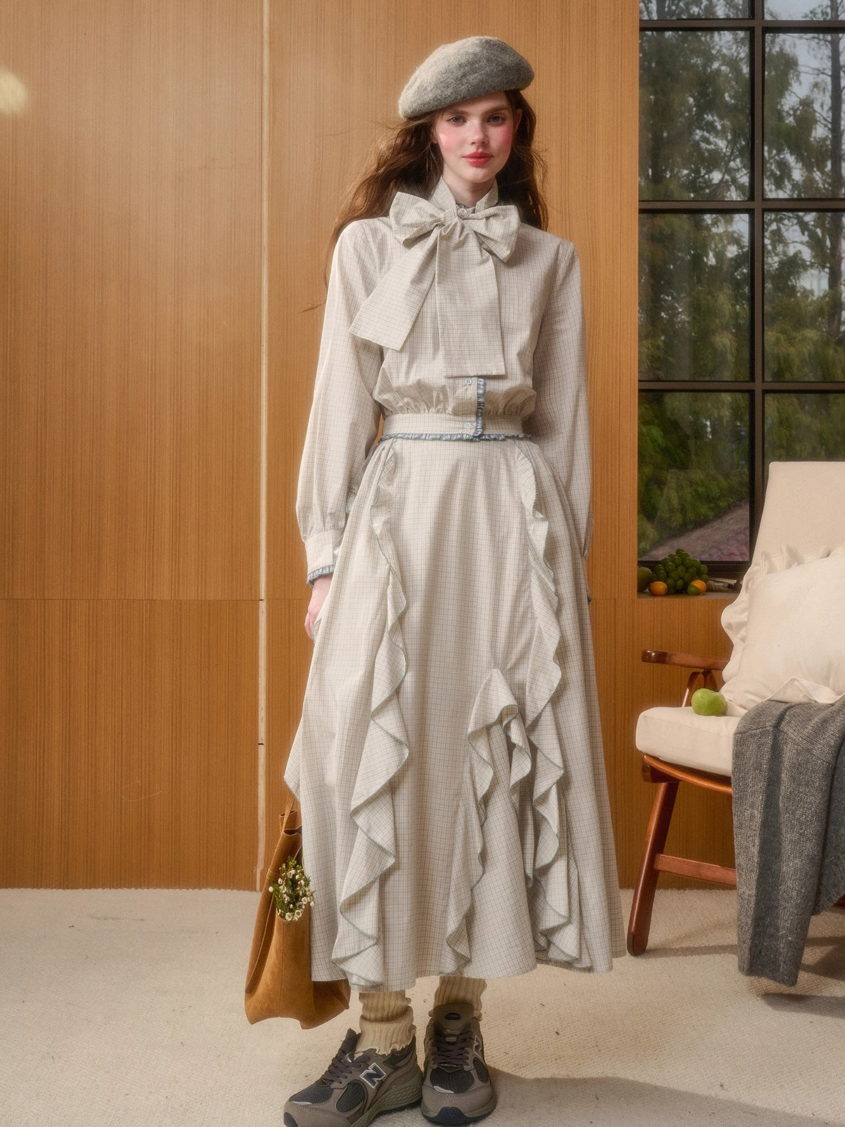 Organic Cotton Gingham Shirt Set