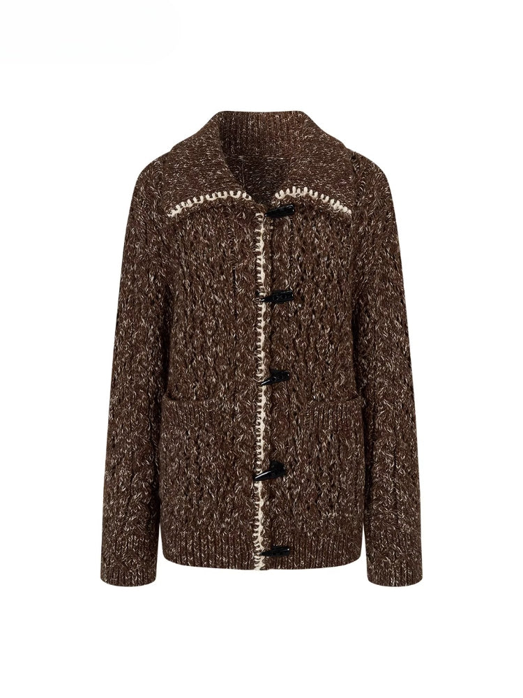 Heavywork Lapel Toggle Knit Cardigan