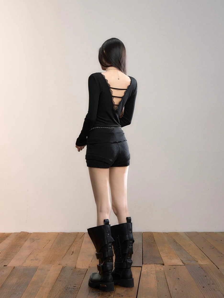 Knit Layered Shorts