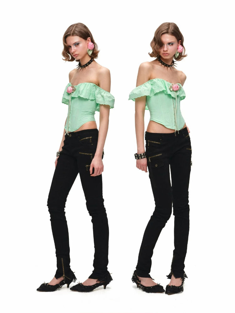 Rose Jacquard Bustier