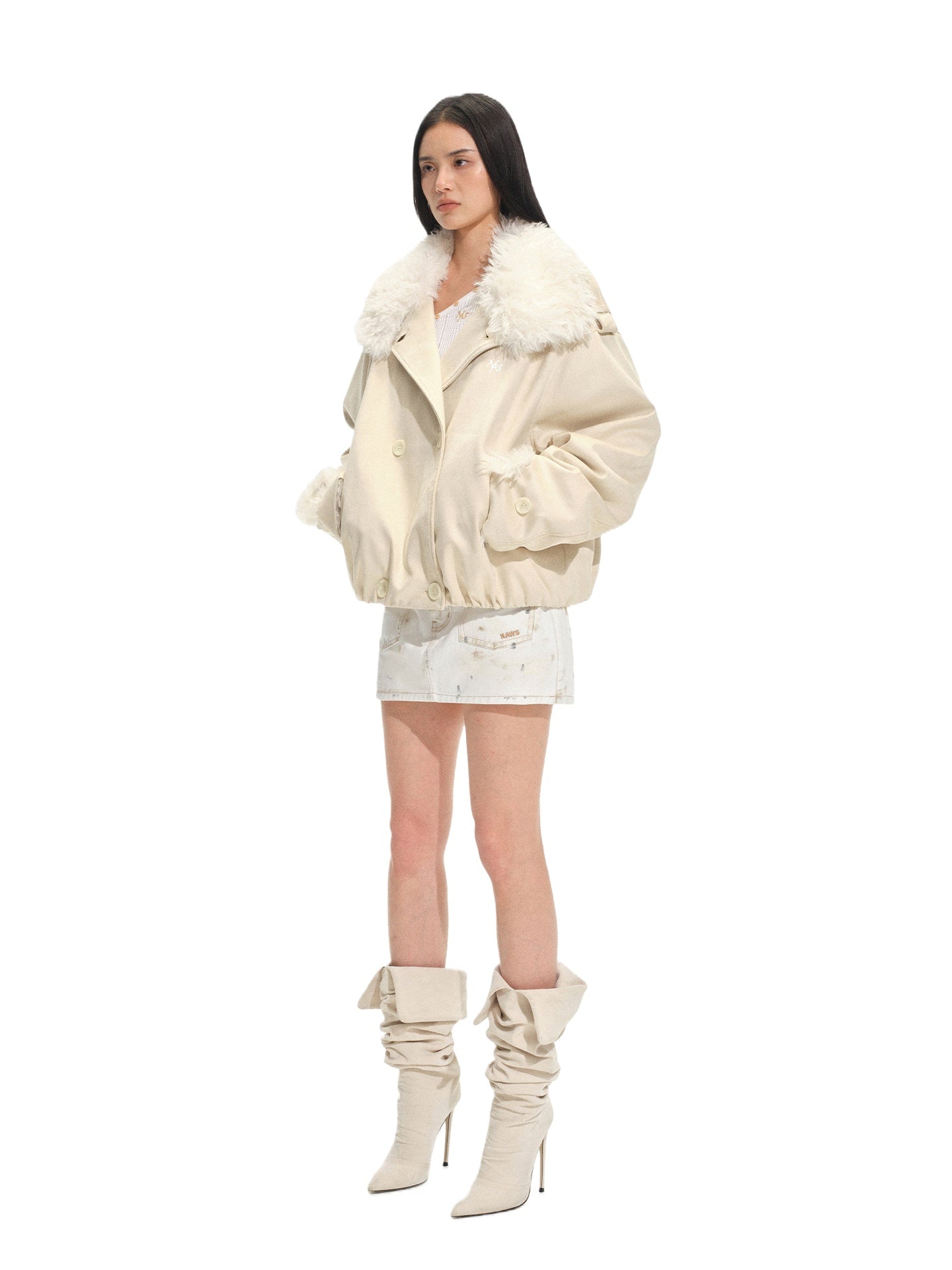 Will Stand-Collar Suede Jacket