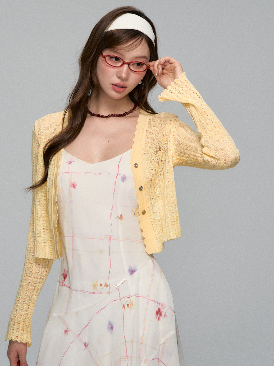 Irregular Floral Chiffon Dress