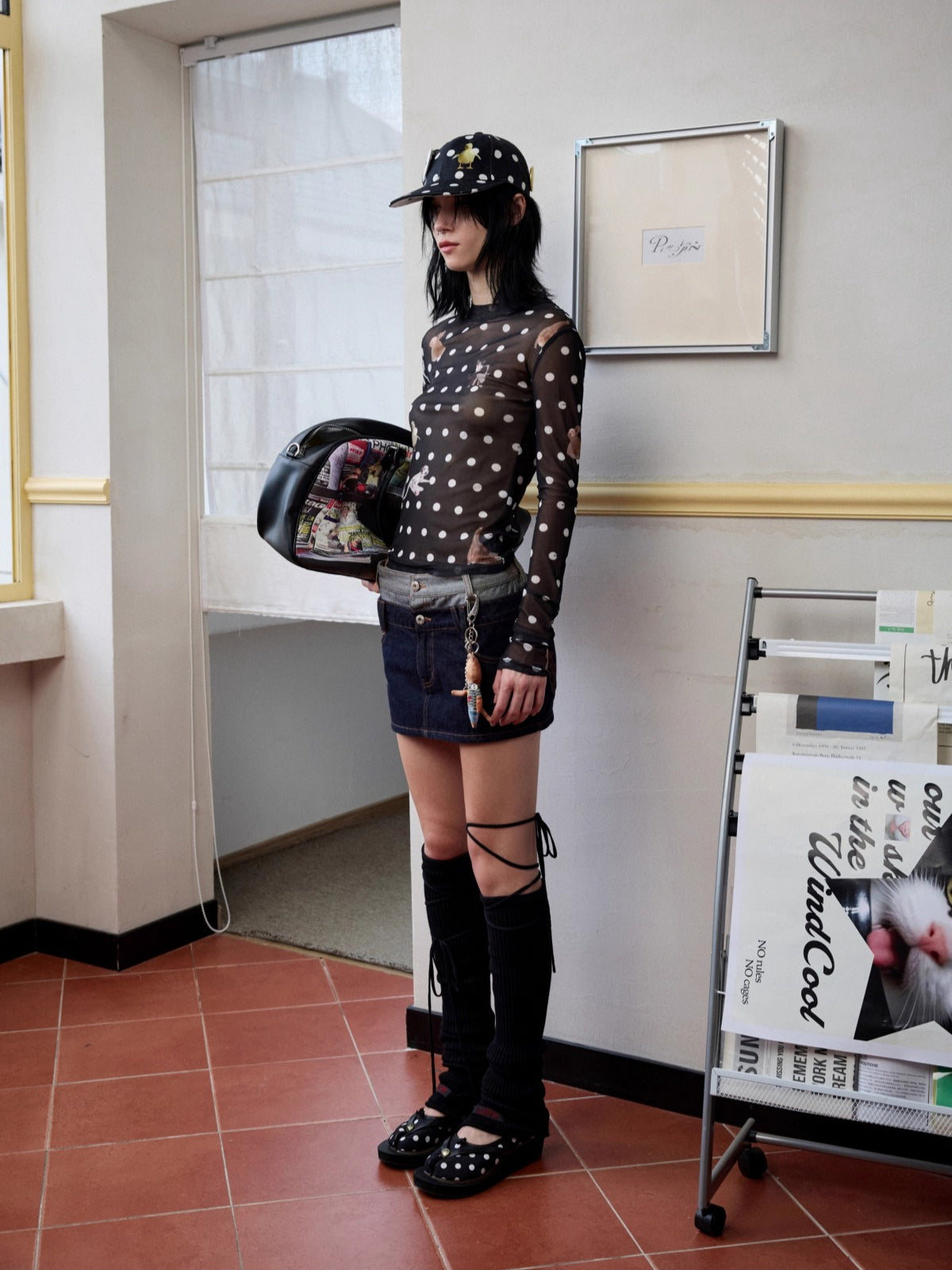 Polka Dot Print Blouse