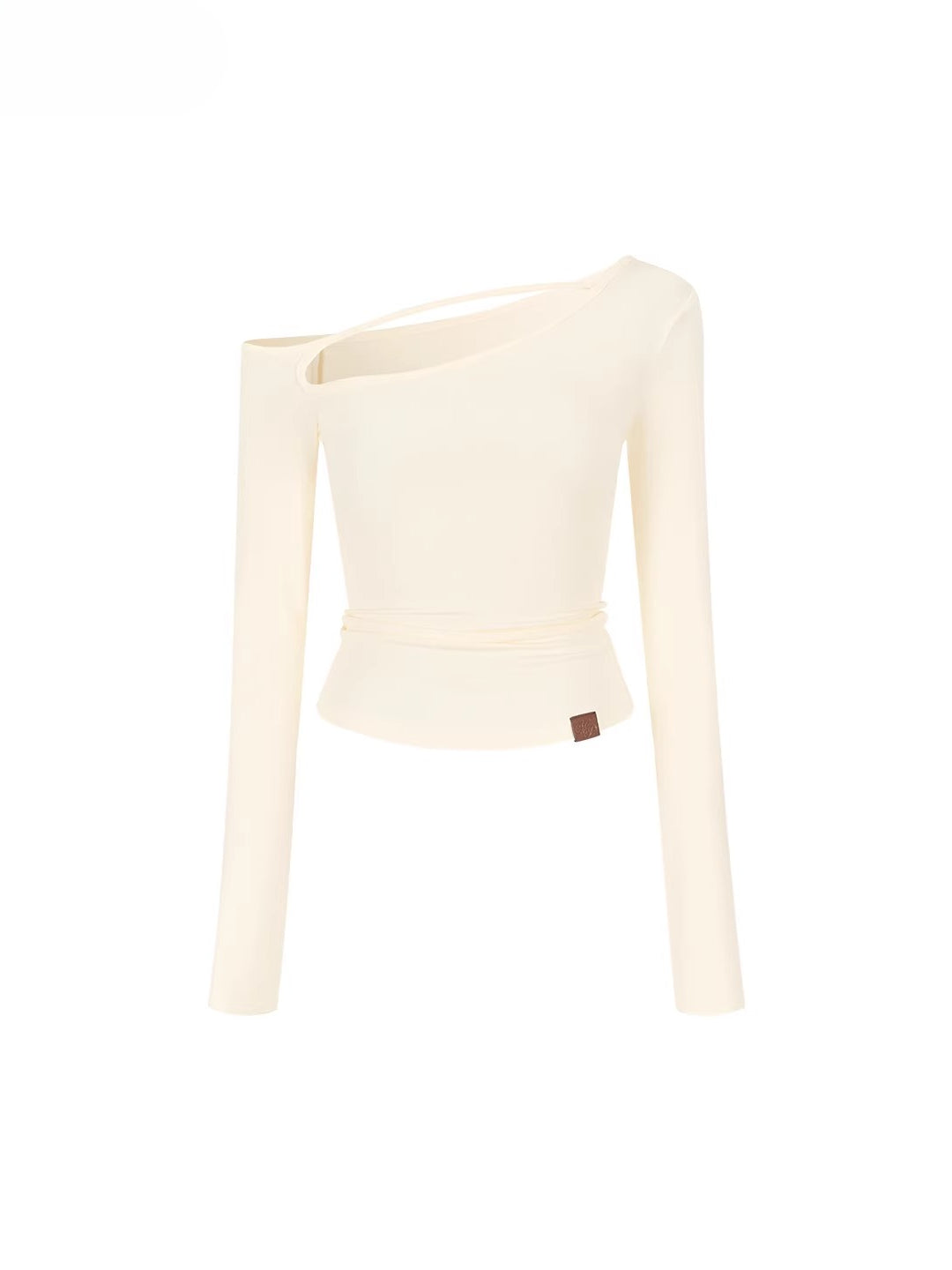 Asymmetrical Lyocell Fitted T-shirt