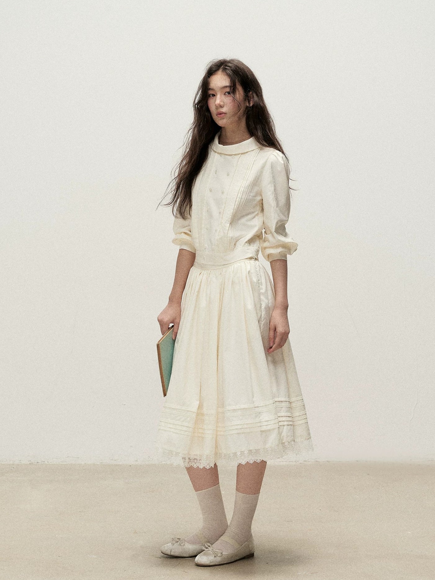 Lace Mock Neck Skirt Set