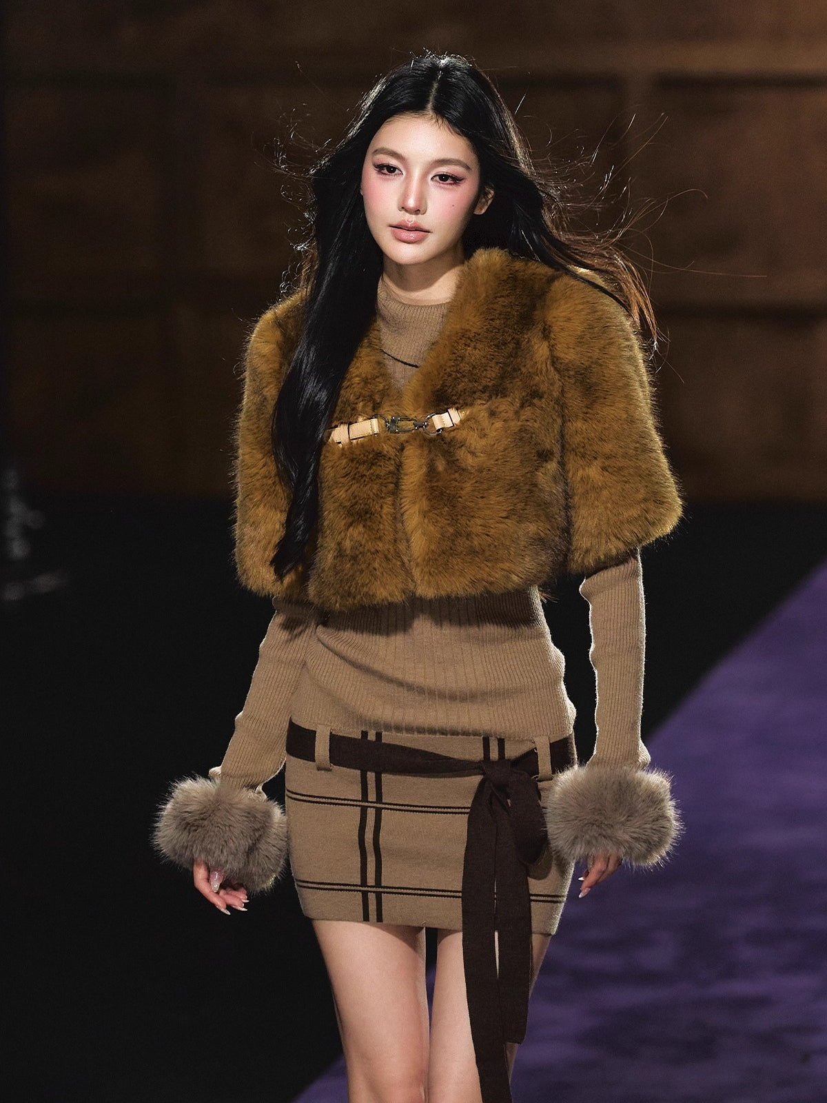 Faux-Fur Cape Vest