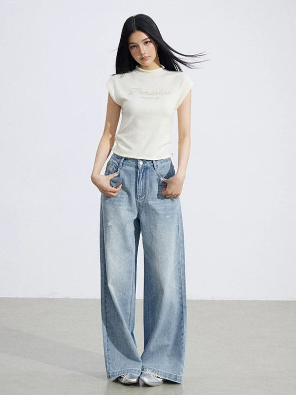 Rolled Hem Knit Top