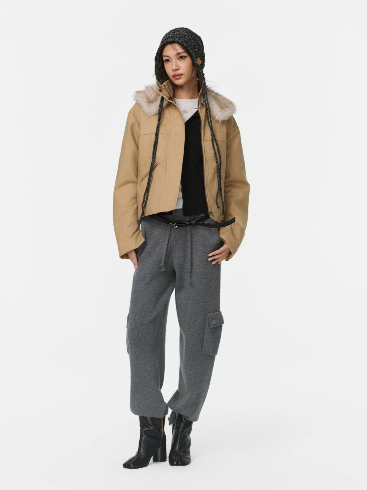 Snow Pocket Wool Jogger Pants
