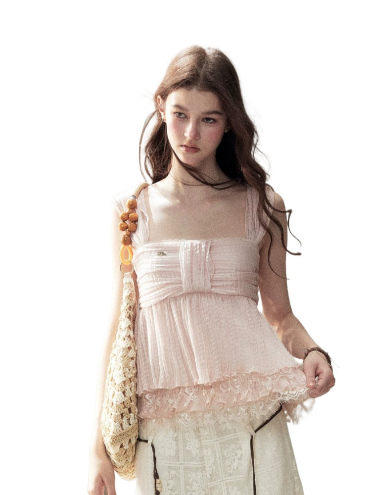 Square Neck Lace Top