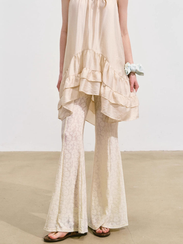 Strappy Ruffled Sexy Top & Pants Set