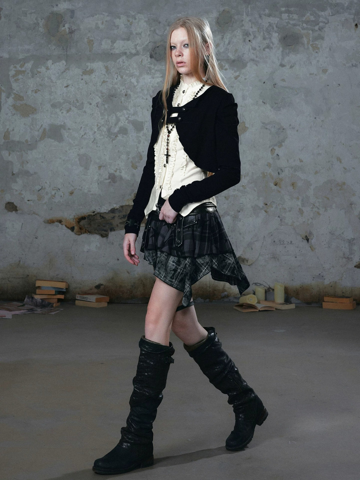 Vintage Ruffled Layered Cardigan
