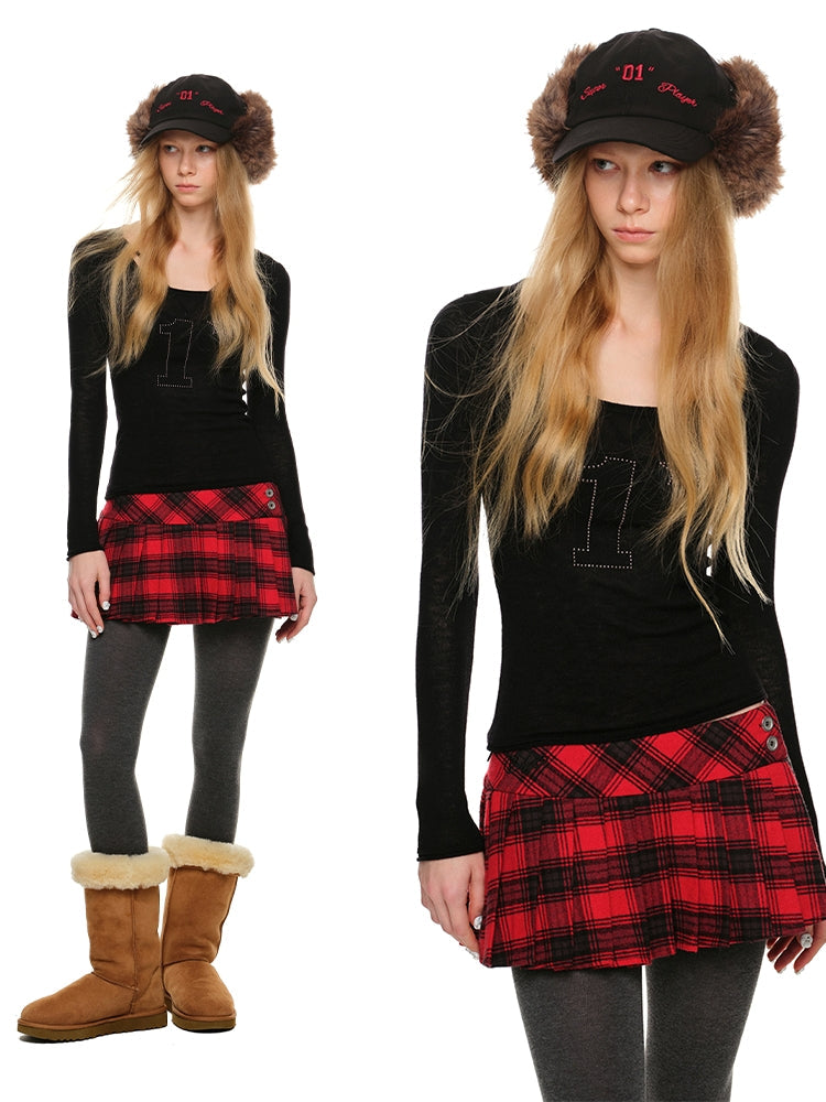 Studded Crew Neck Knit Sweater