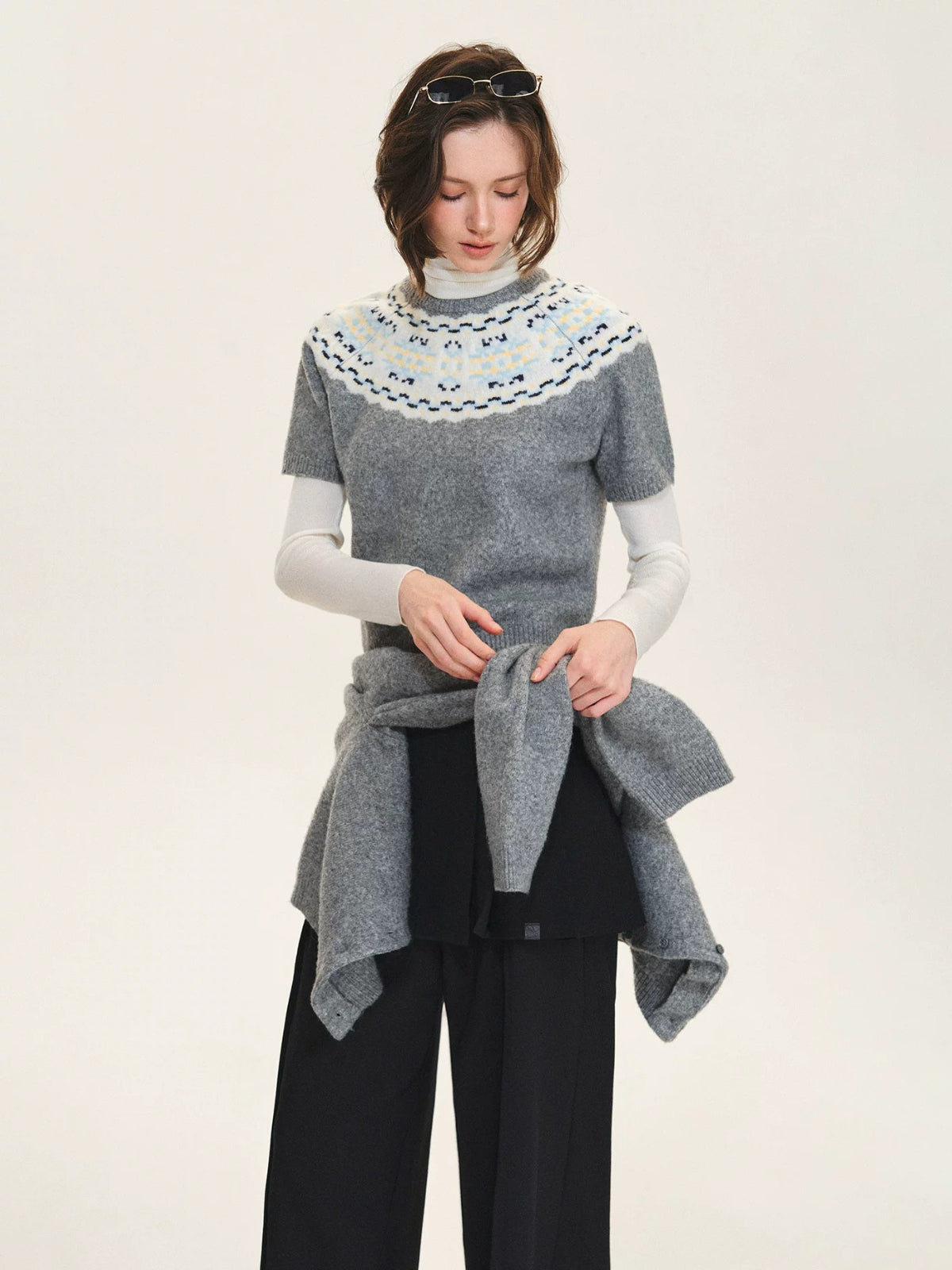 Fair Isle Cardigan & Sweater Set