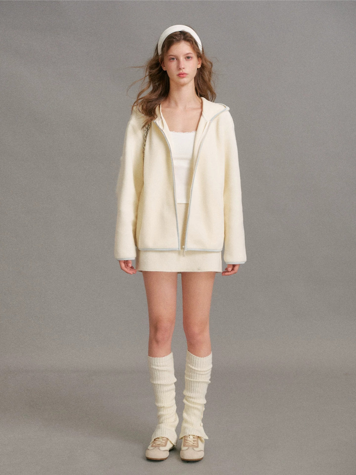 Polar Fleece Hooded Zip Jacket
