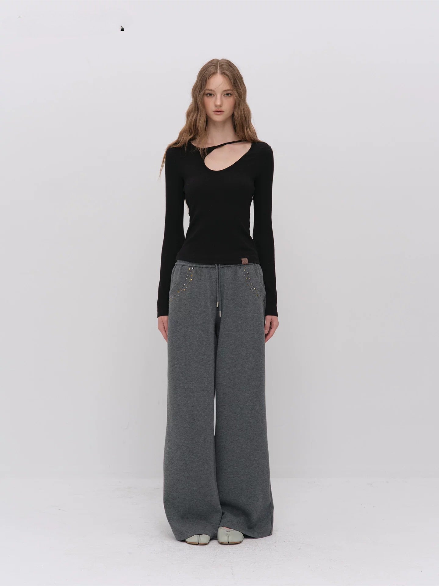 Rivet Straight Drawstring Pants