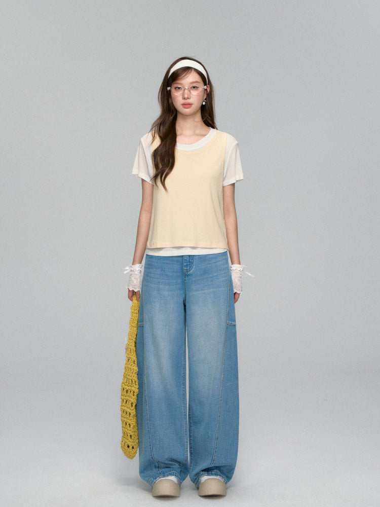 Round-neck Short-sleeve Vest