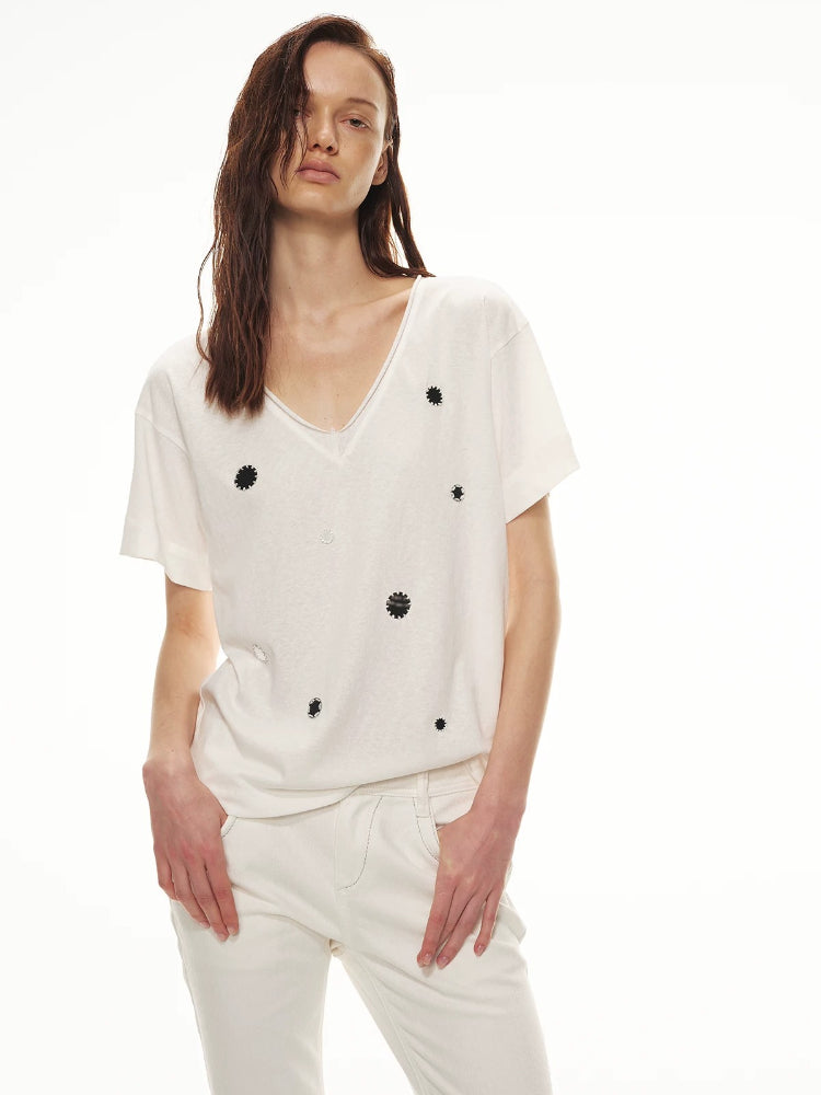 Mirror V-Neck Relaxed Tee