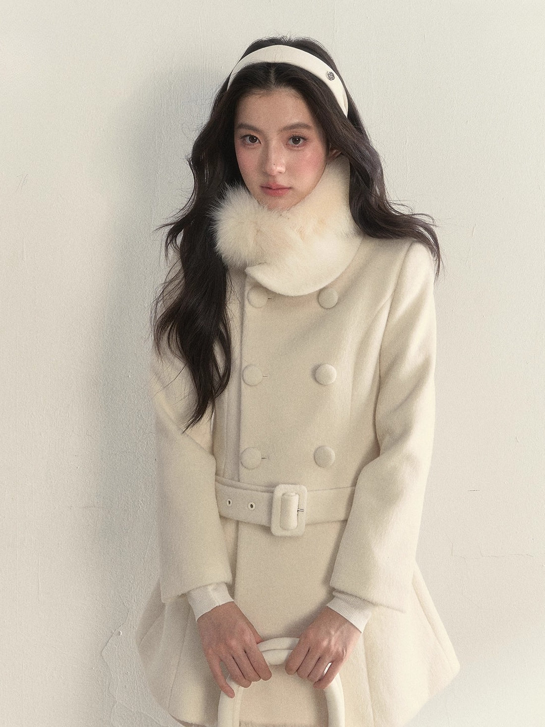 Double-Breasted Belted Coat