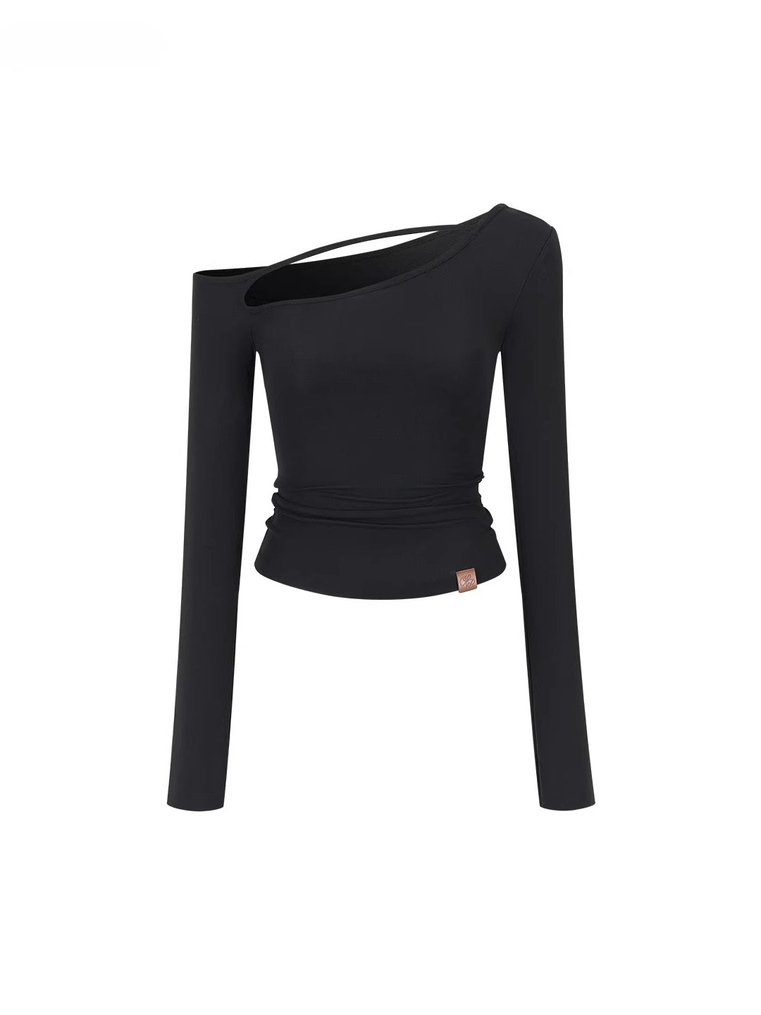 Asymmetrical Lyocell Fitted T-shirt