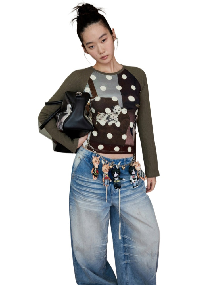 Funny 3D Cat Doll Bag Charm