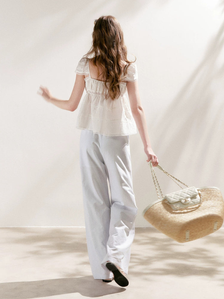 Lace Square Neck Top