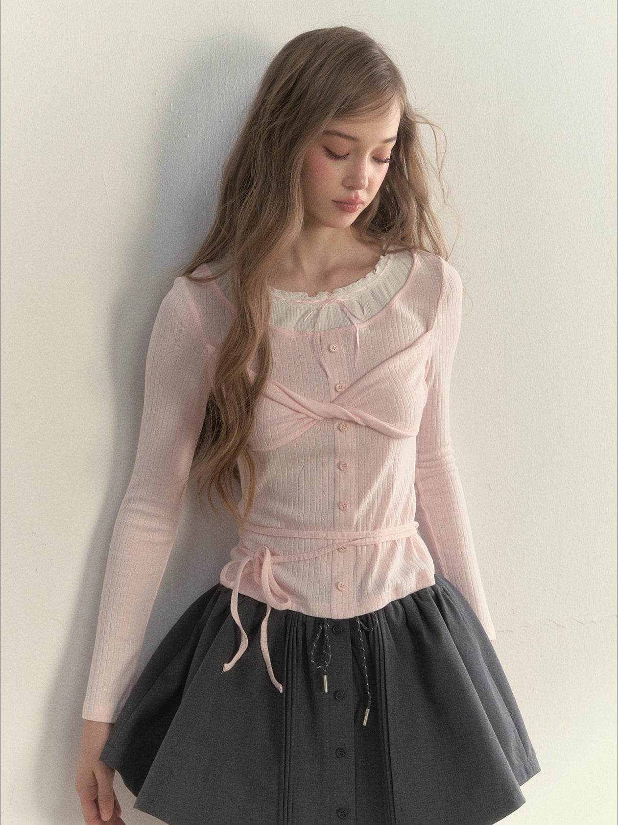 Bowknot Knit T-Shirt