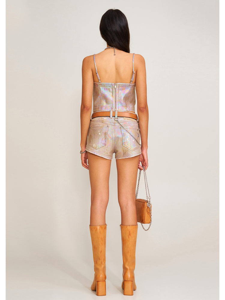Rage Wild Denim Shorts Low Wild Cowboy Brown