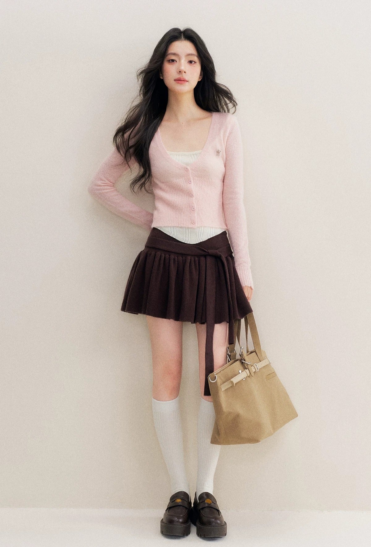 Floral Button Knit Top