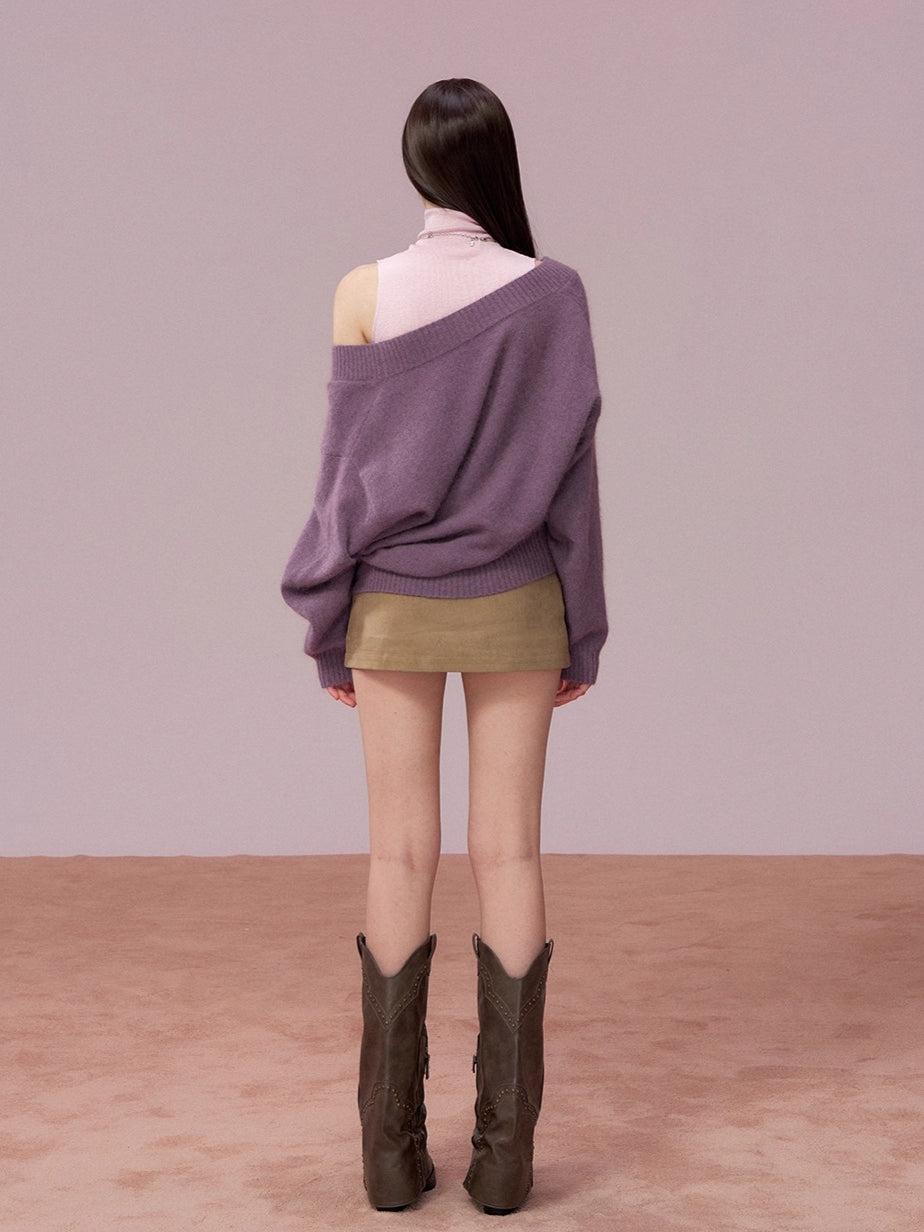 High Neck Sleeveless Knit Top