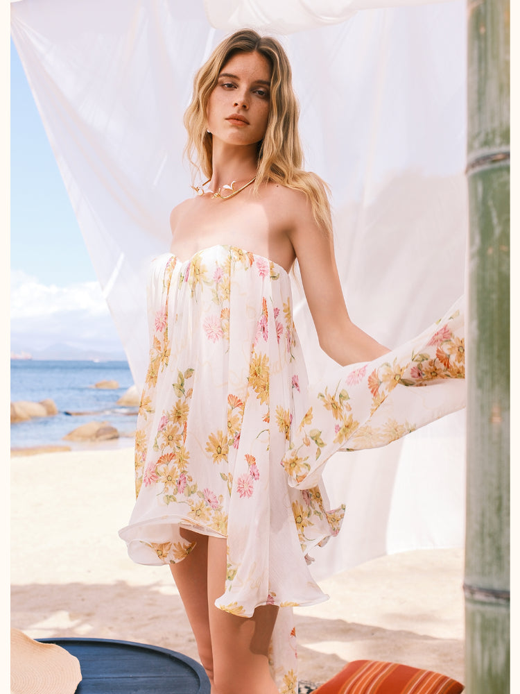 Chiffon Tube Top Dress