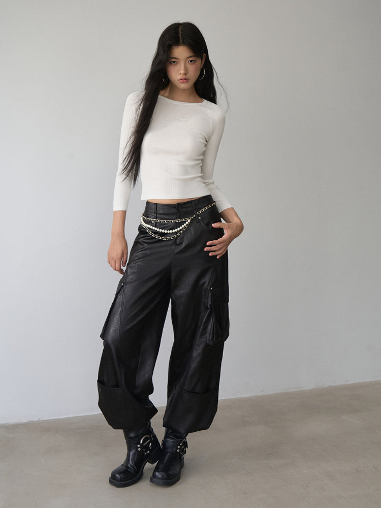 Rhinestone Heart Wings Slim Long-sleeved T-shirt