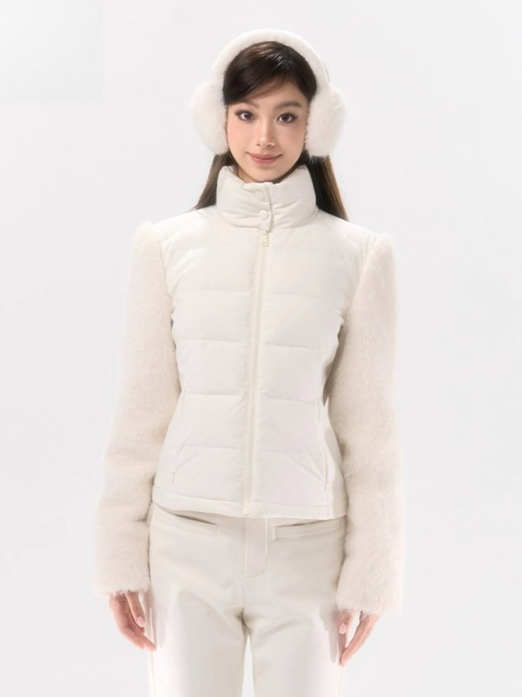 Windproof Waterproof Down Ski Jacket Pants Set