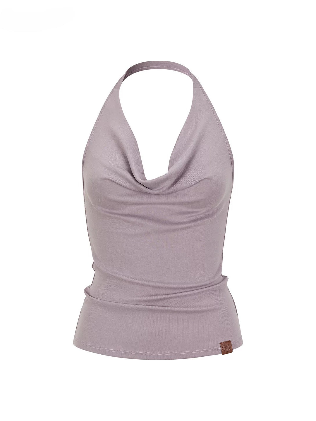 Purple & Blue Draped Halter Top