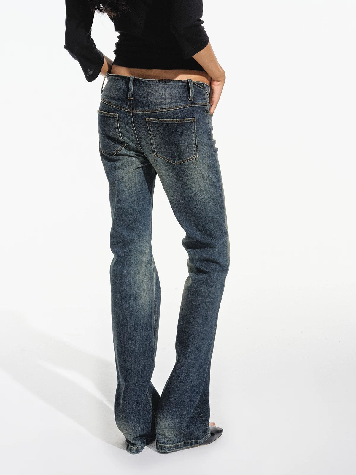 Low Rise Flare Jeans