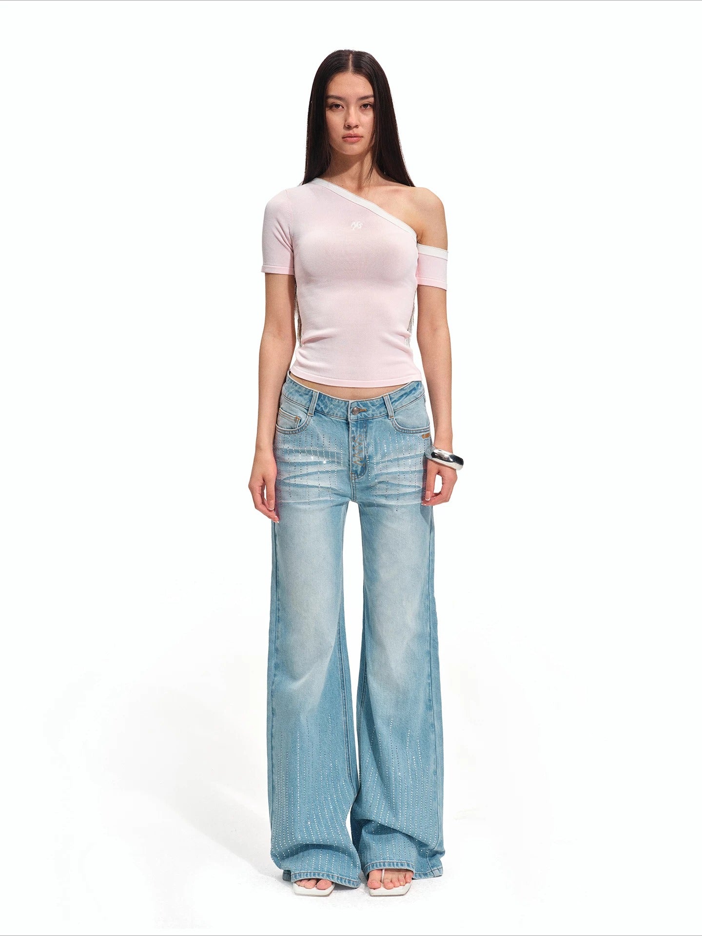 Washed Straight Jeans