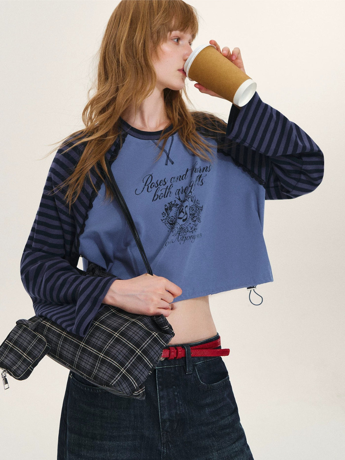 Vintage Contrast Raglan Top