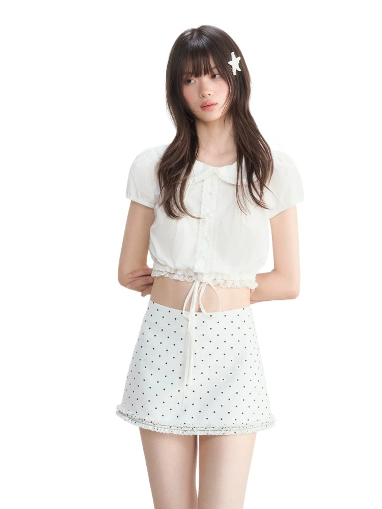 Doll Collar Lace Blouse