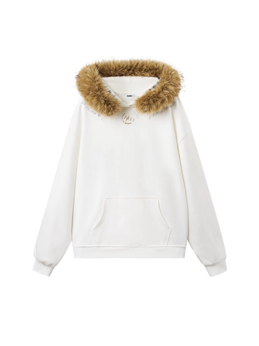 Polar Relaxed Eco-Fox Fur Hoodie