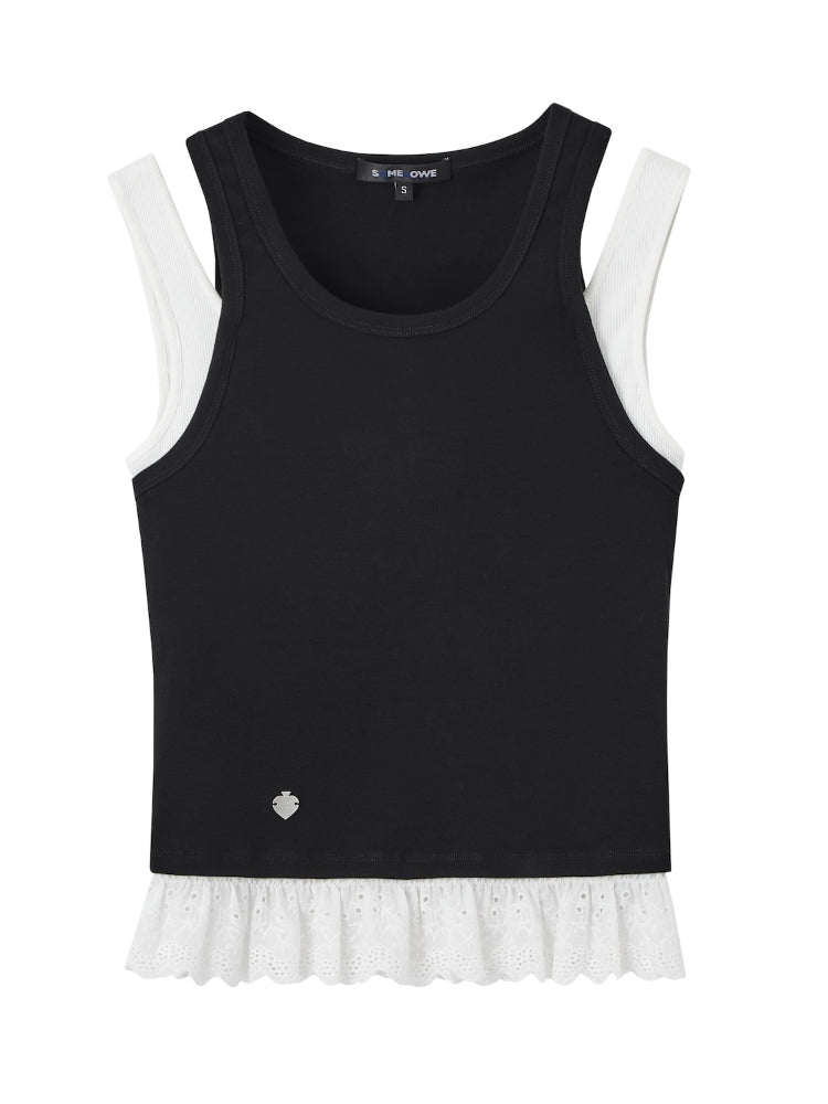 Petal Lace Strapped Tank Top