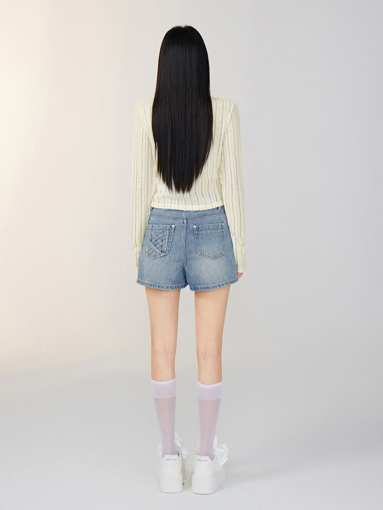 Lace Panel Knit Cardigan