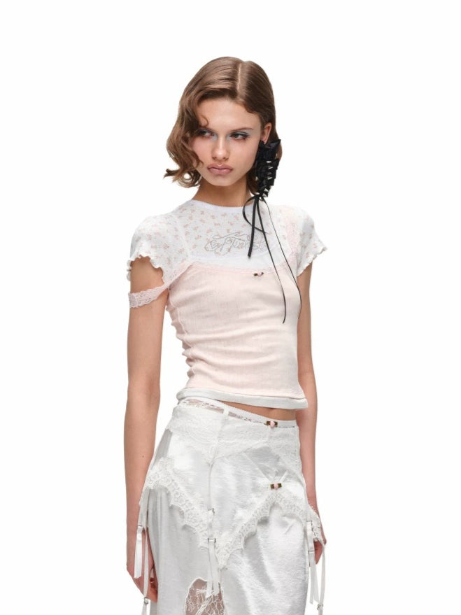 Asymmetric Lace Cami Top