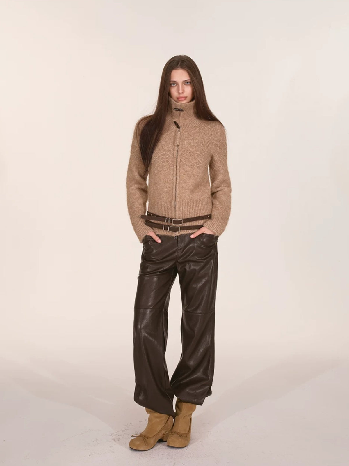 Vintage Toggle Cable Knit Cardigan